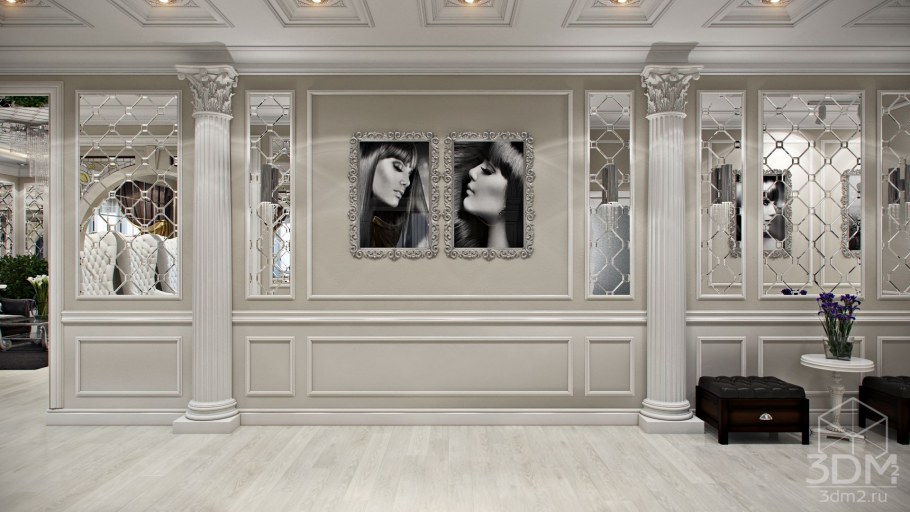 Зеркальные молдинги для стен