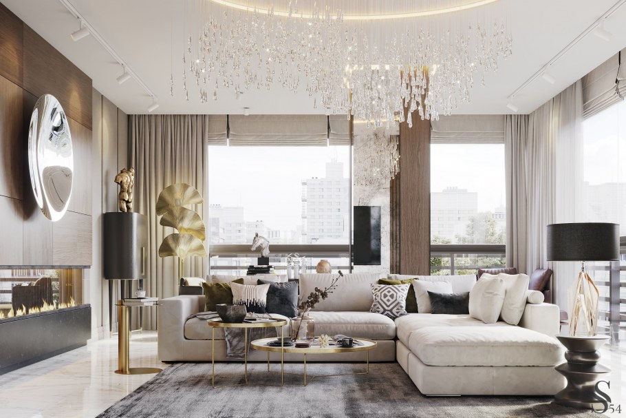 Современный интерьер гостиной 2021