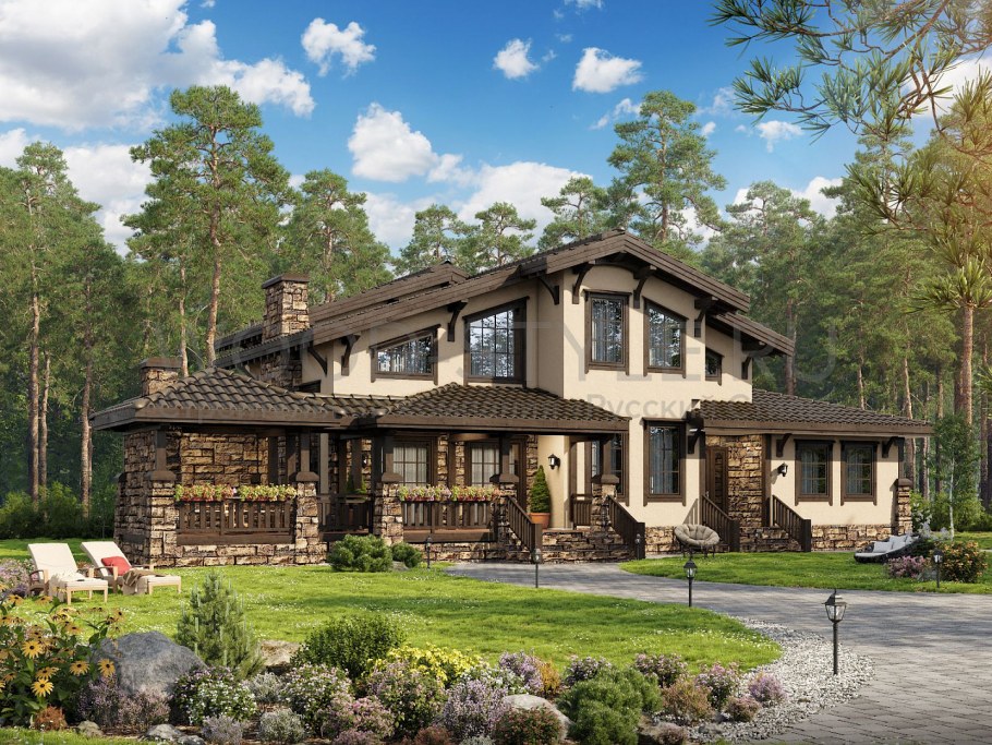 Каменный дом Шале Новорижское