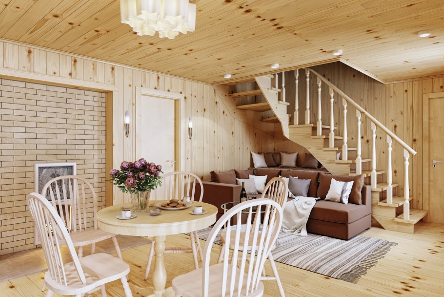 Отделка дачного дома внутри