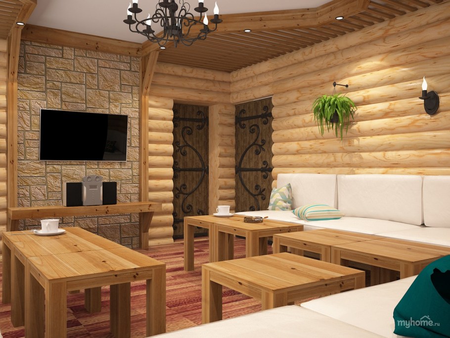 Сауна отделка комнаты отдыха