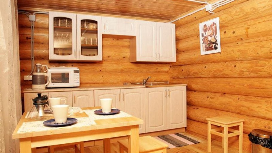 Зона отдыха в сауне балки