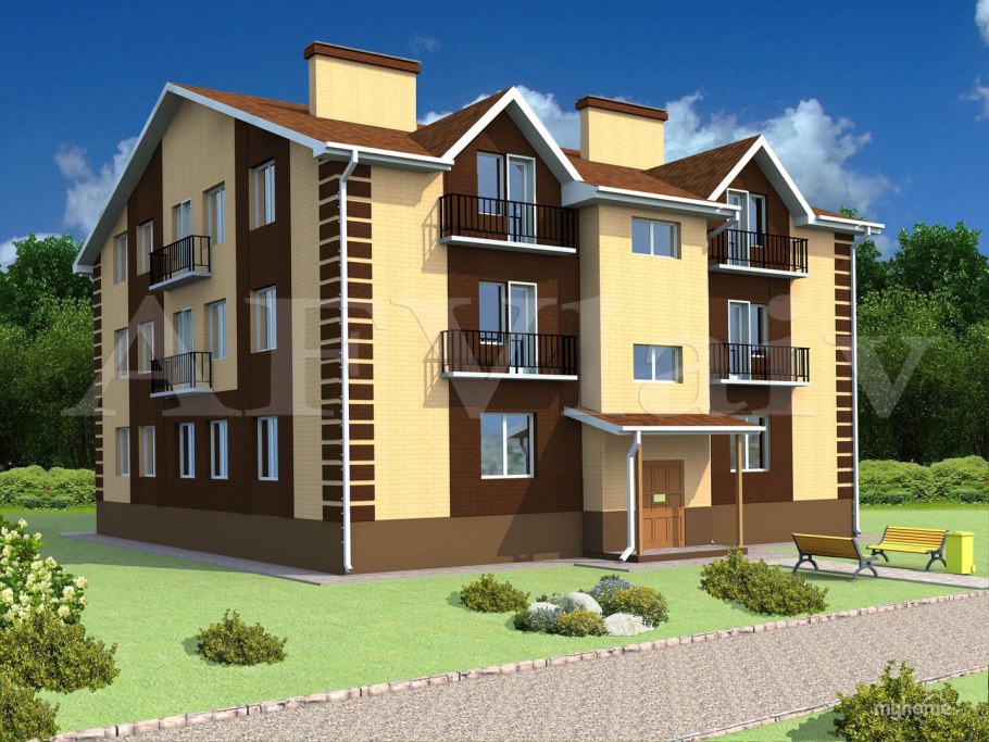 2 Этажный многоквартирный дом