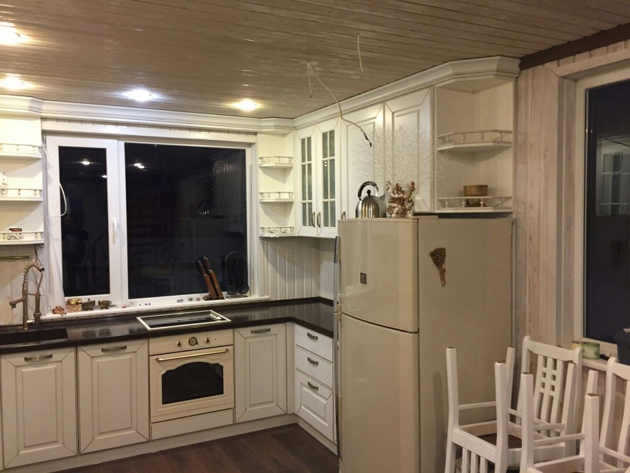 Кухни буквой п в частном доме