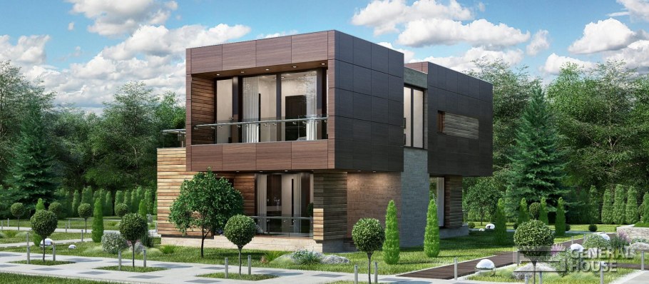 Дом в стиле хайтек под ключ