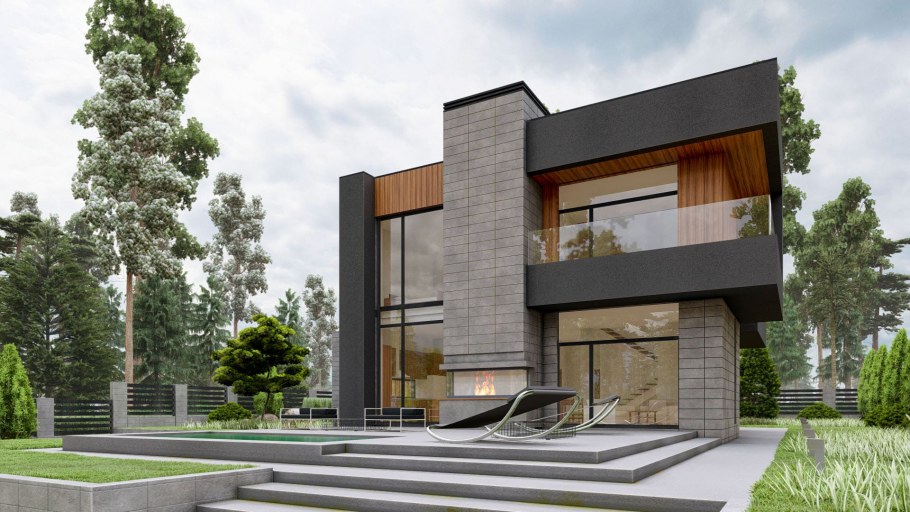 Дом из монолитного железобетона м-207