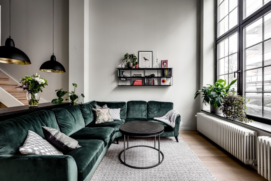 Диван Loft зелёный