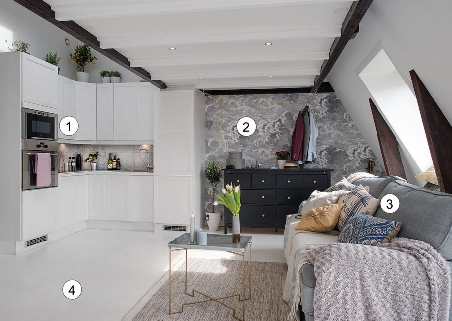 Интерьер мансардных квартир