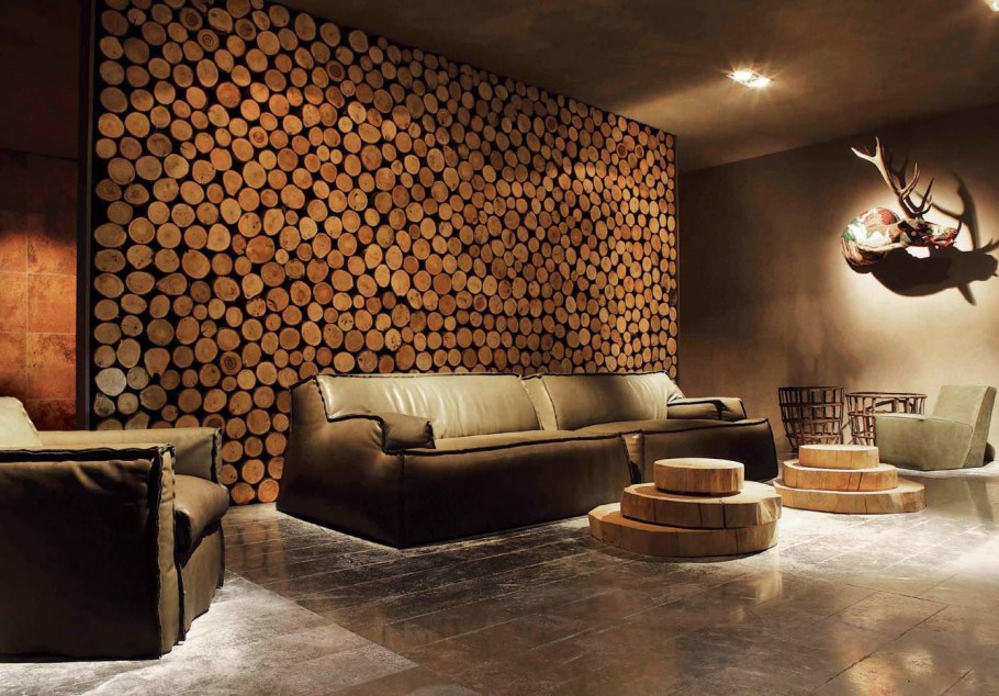 Панно из спилов карагача