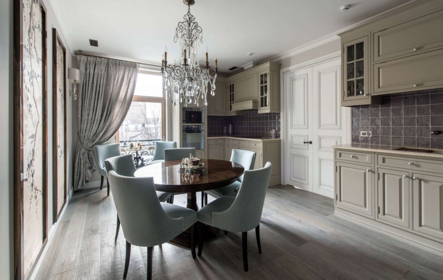Кухня-гостиная Неоклассика 20 кв метров