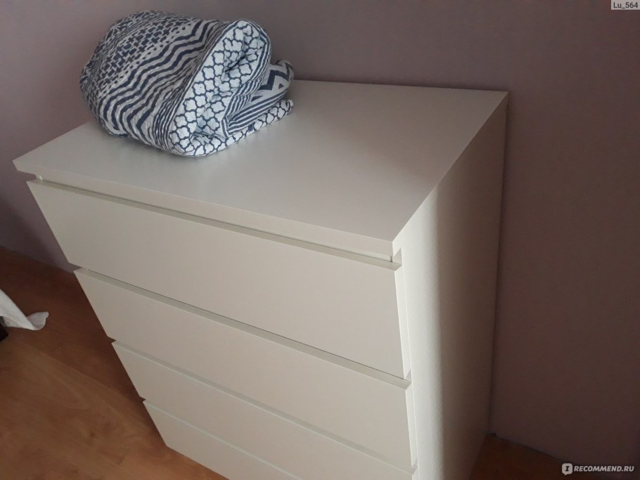 МАЛЬМ комод с 4 ящиками, белый