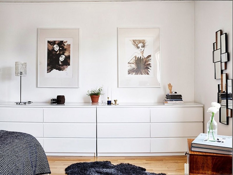 Комод Malm МАЛЬМ В гостиной