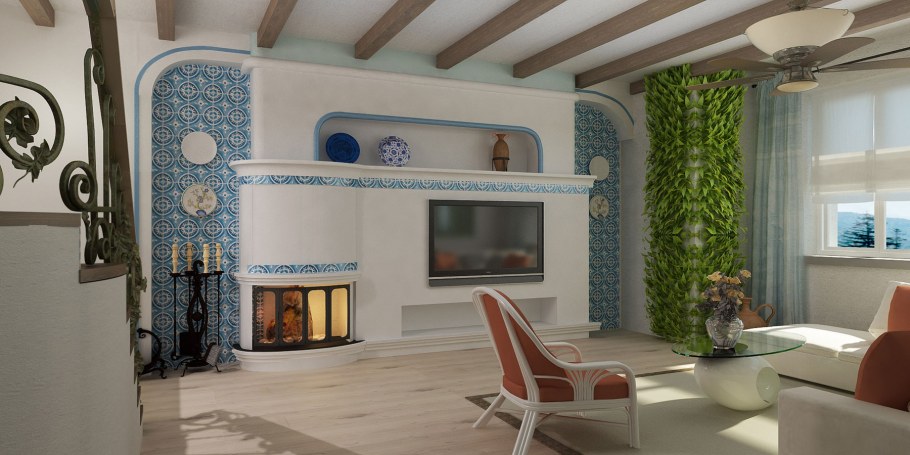 Баня в средиземноморском стиле