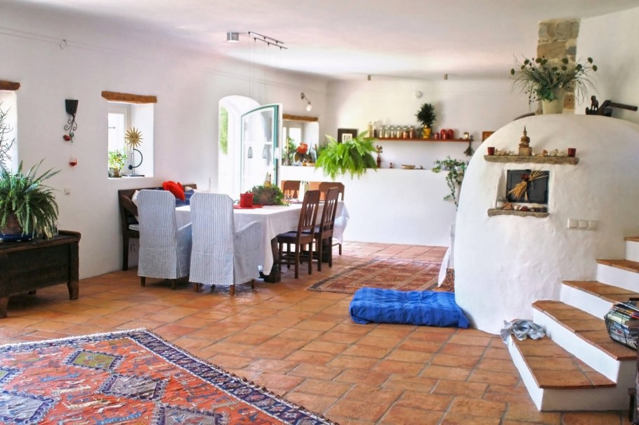 Дома Средиземноморский стиль плитки на штукатурке