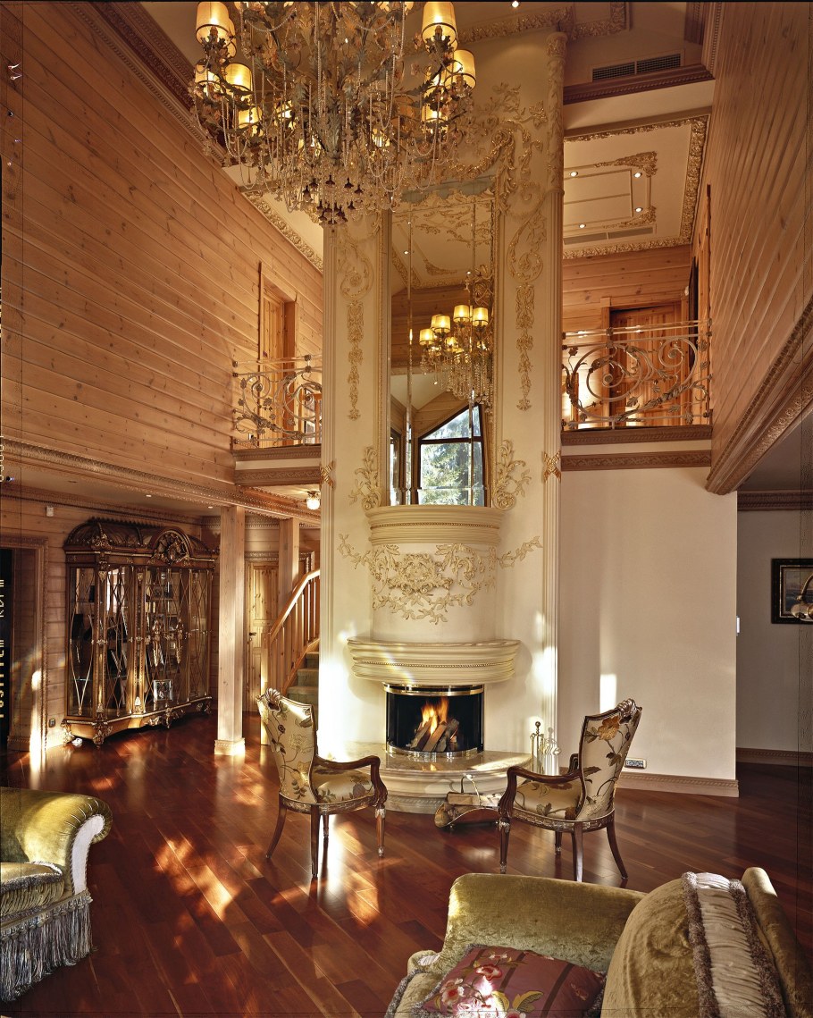 Шикарные деревянные интерьеры