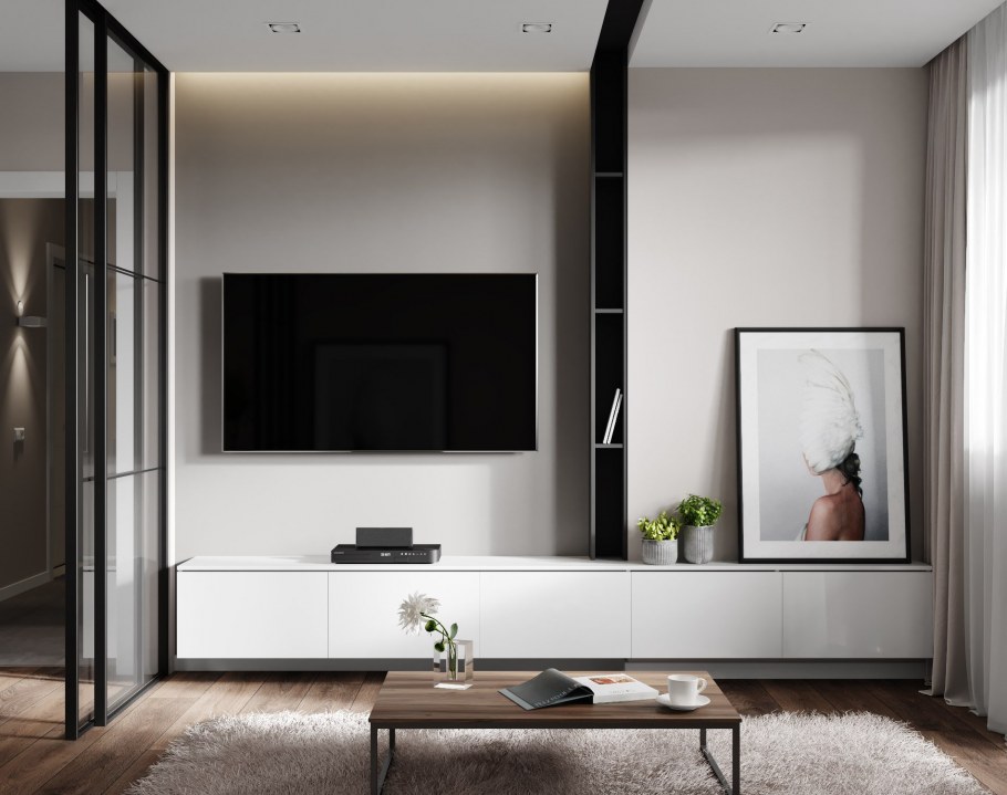 Гостиная с телевизором