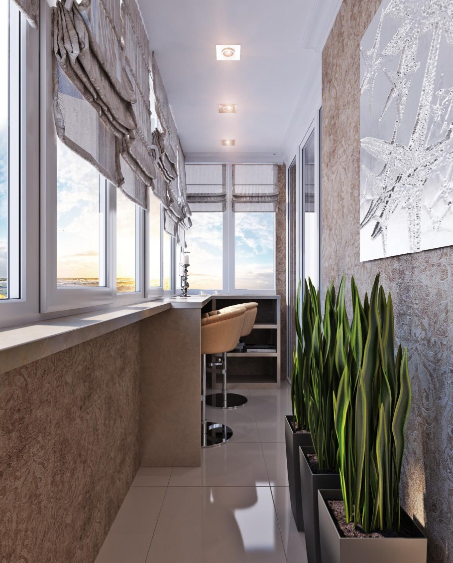 Освещение на балконе