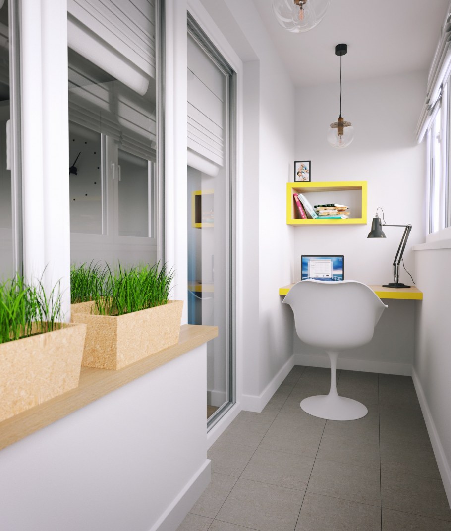 Стильная отделка балкона