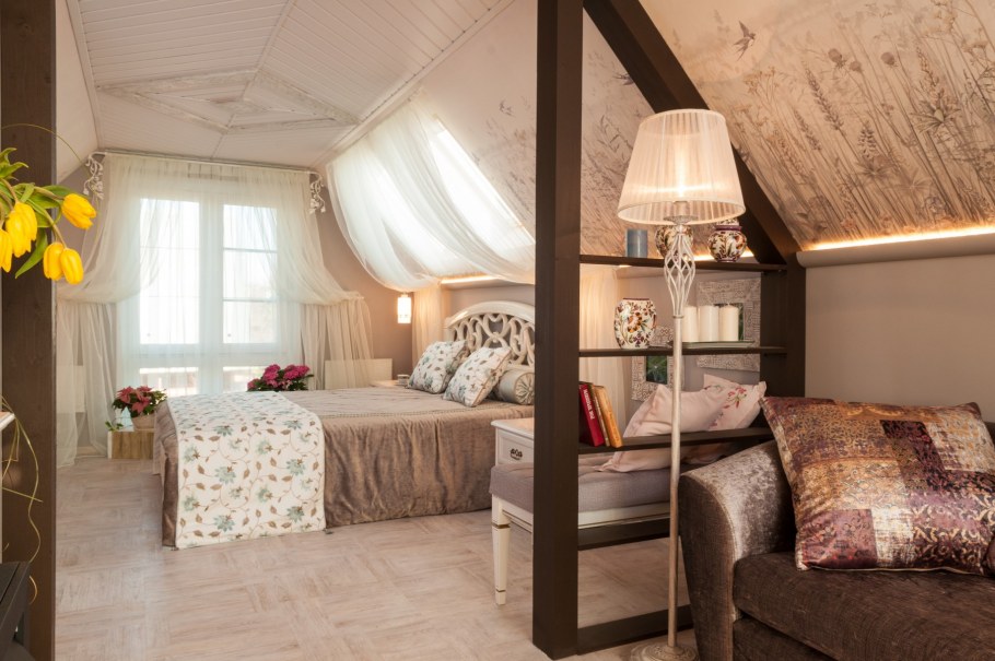 Спальня на мансарде