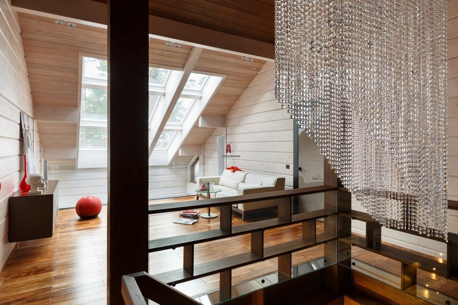 Перегородка для зонирования мансарды