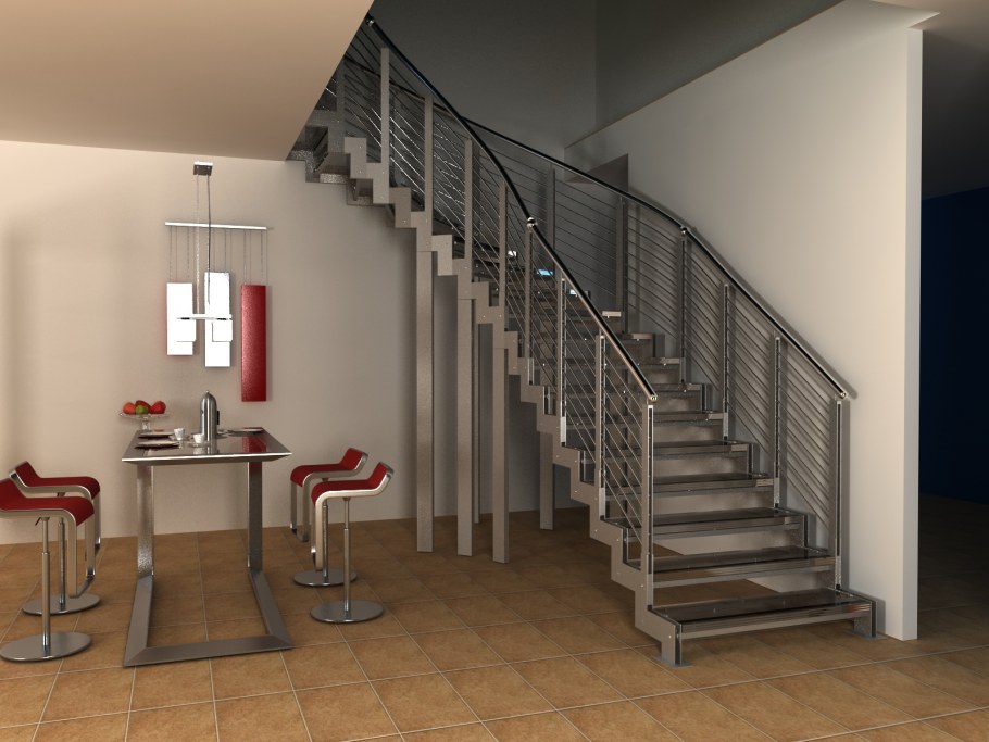 Лестница производственная из нержавейки