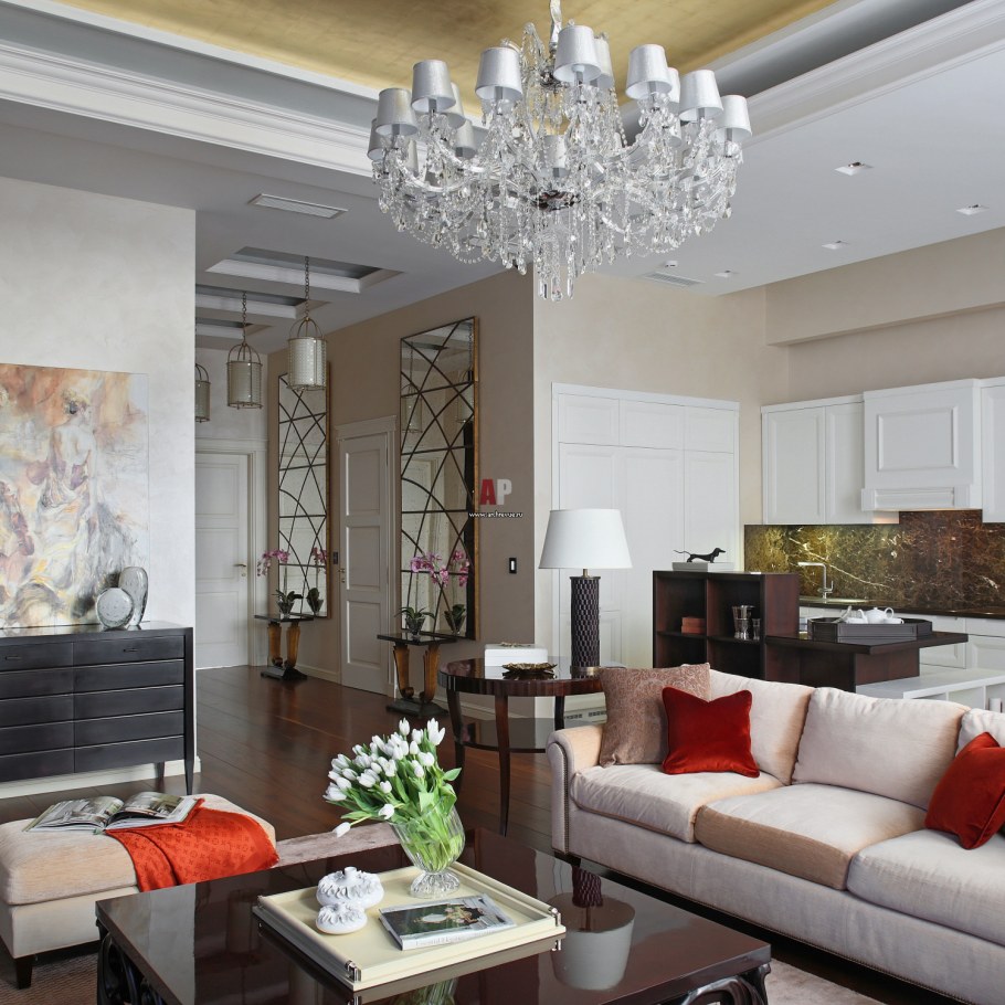 Интерьер гостиной в городском стиле