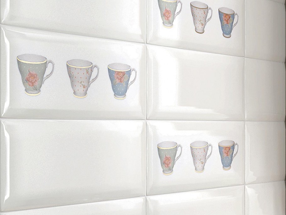 15037 Веджвуд белый грань 15*40