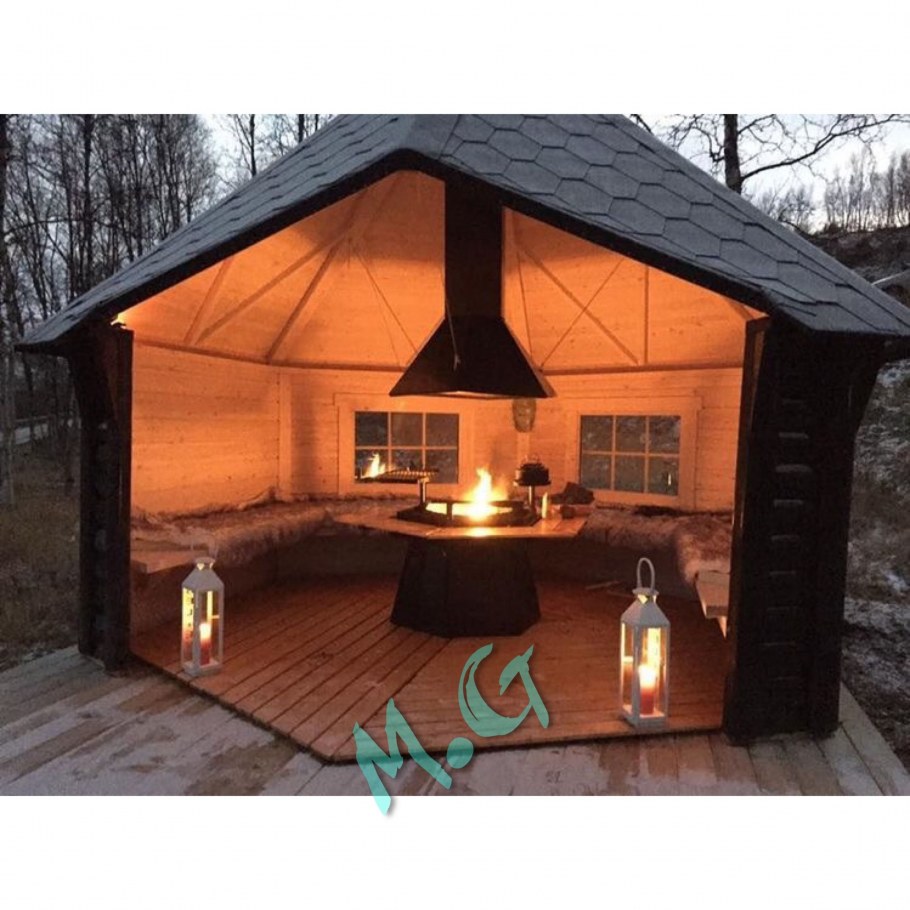 Небольшие беседки с зоной для костра