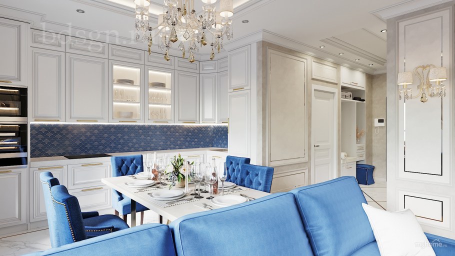 Молдинги на потолке в стиле Неоклассика