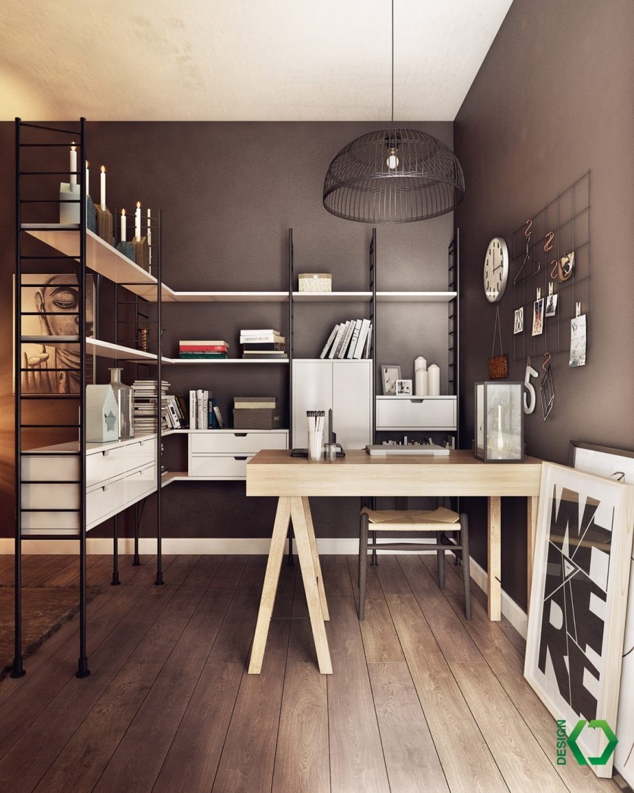 Кабинет в скандинавском стиле