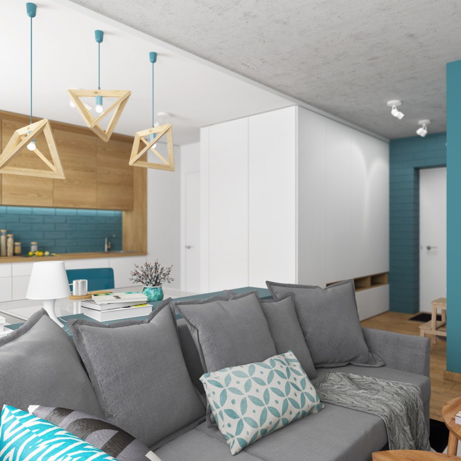 Интерьер студия Сканди