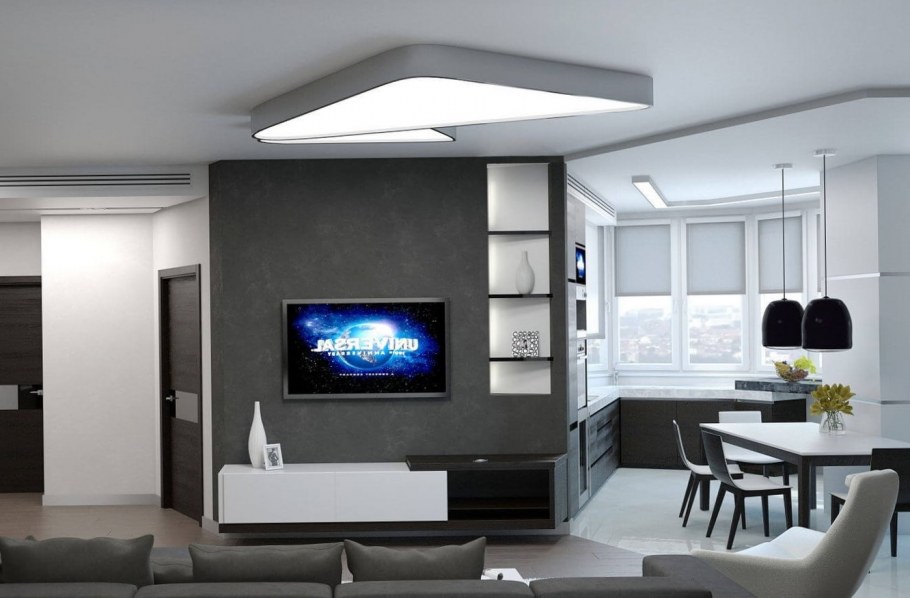 Квартира студия в стиле хайтег