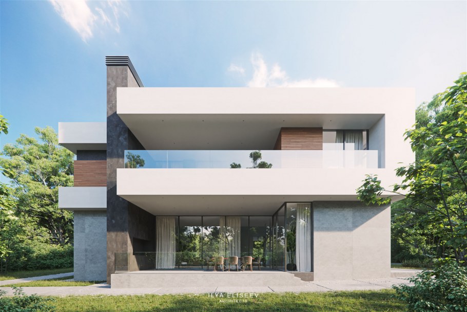 Современные коттеджи в стиле Модерн