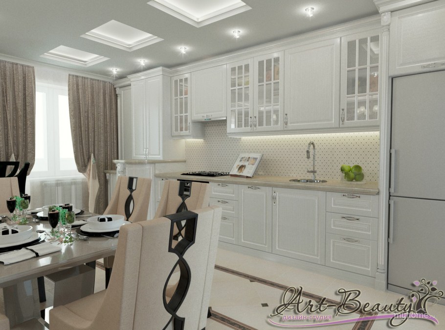 Кухня ар деко светлая