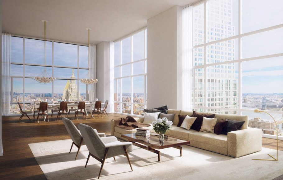 Пентхаус Нью Йорк гостиная