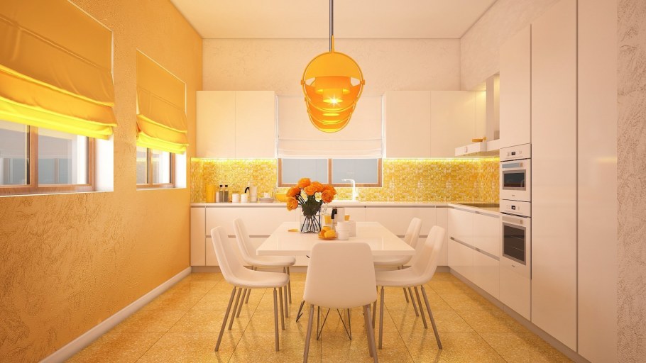 Оранжевая кухня