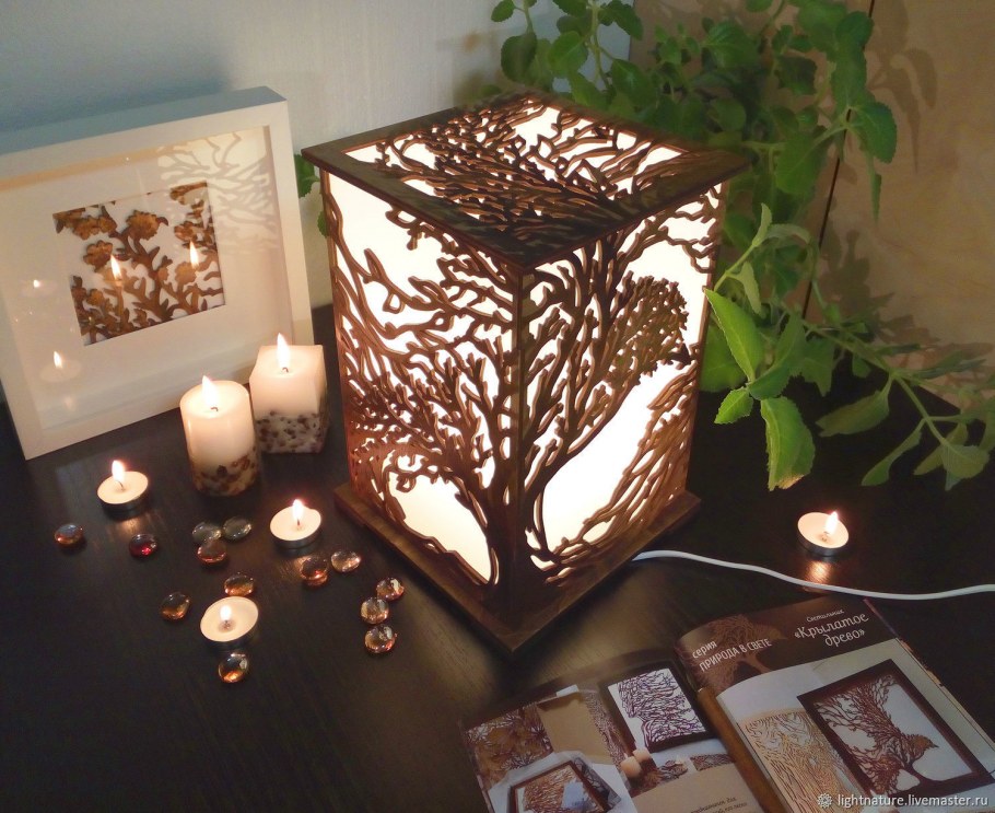 Ночник из веток