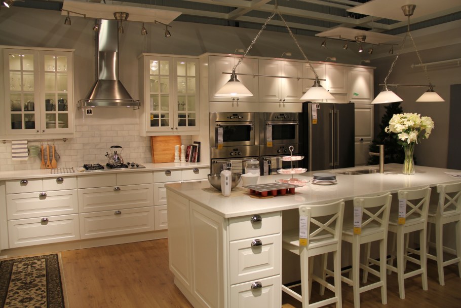 Двухрядная кухня икеа