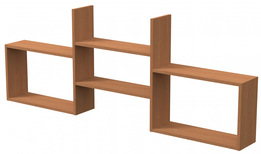 Пн-4 полка венге/дуб молочный ТЭКС