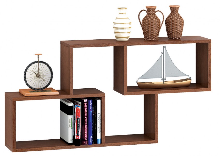 Полка навесная пл 1 (дуб Млечный/венге)