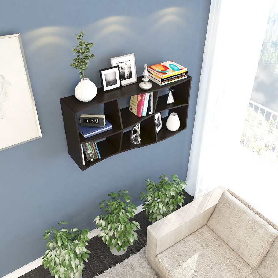 Полка МФ мастер Вэйв-9 венге