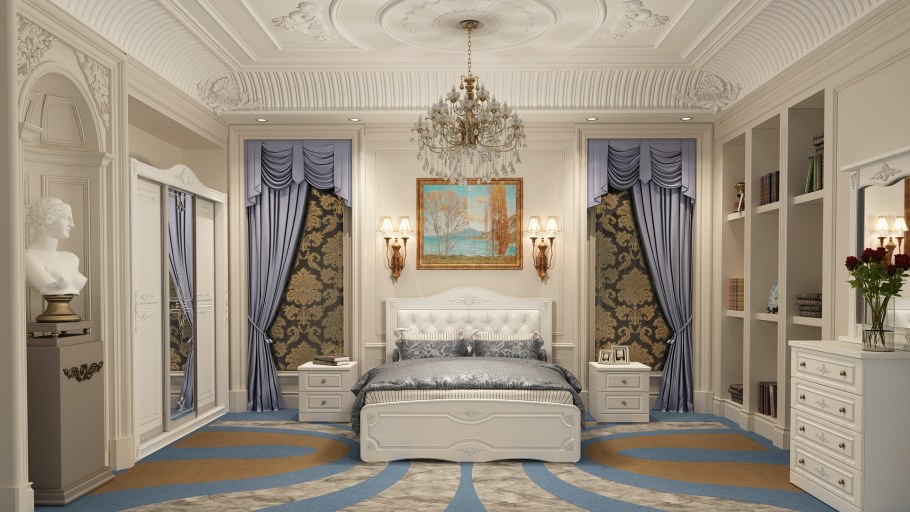 Александрийская дверь в интерьере