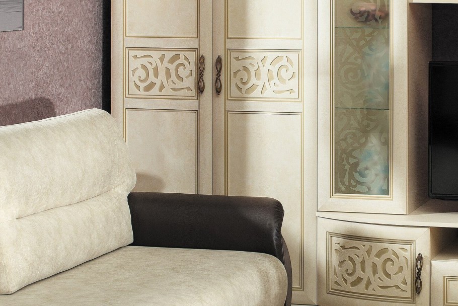 Гостиная Александрия кожа Ленто Рустика