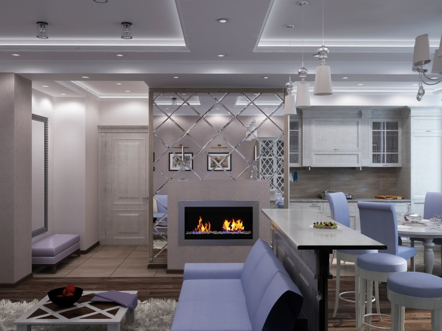 Кухня гостиная проект