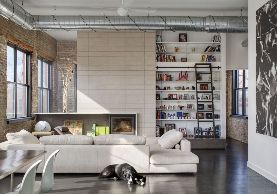 Интерьер комнаты лофт