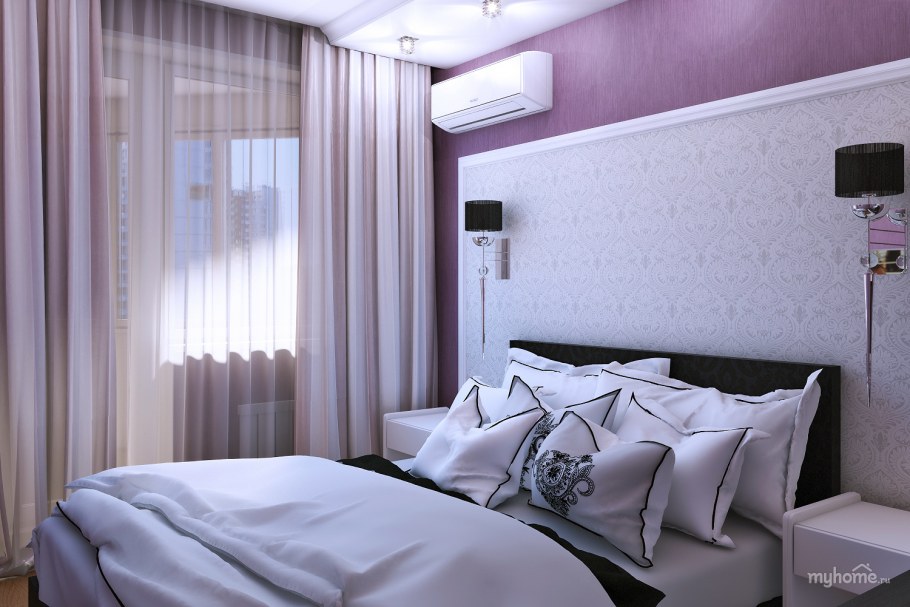 Спальня в пастельных тонах классика