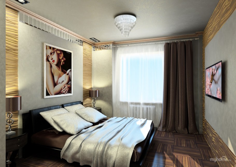 Интерьер маленькой спальни для супругов