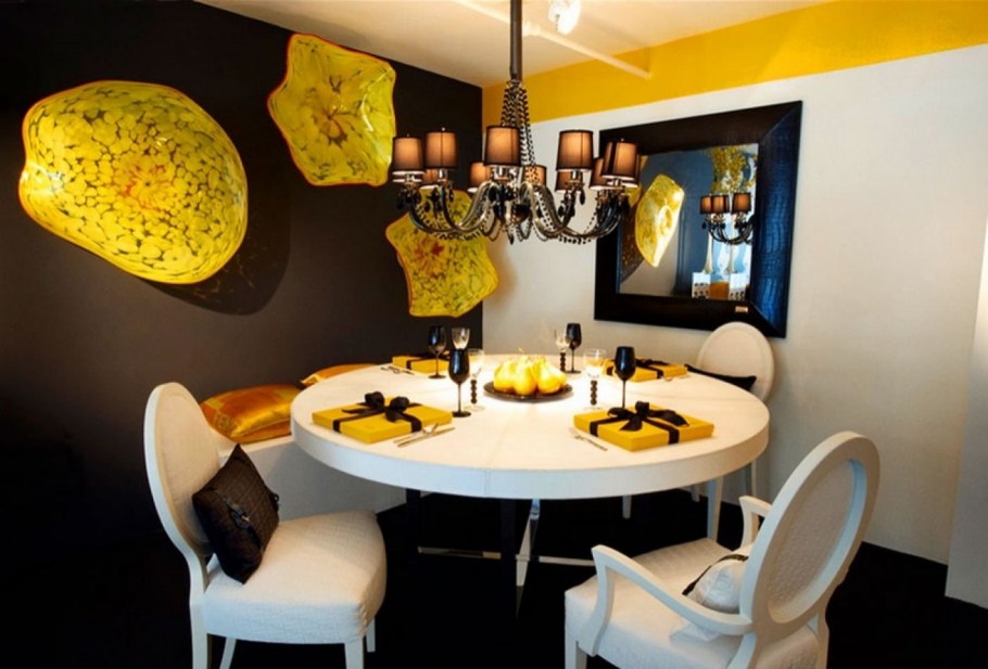 Желтый цвет в интерьере