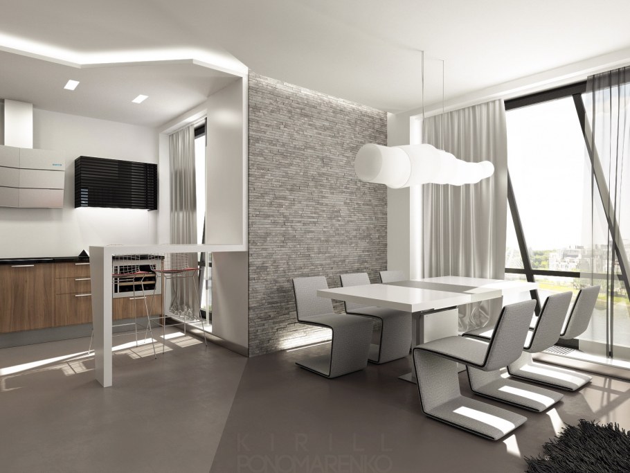 Кухня-гостиная 22м2 эколофт