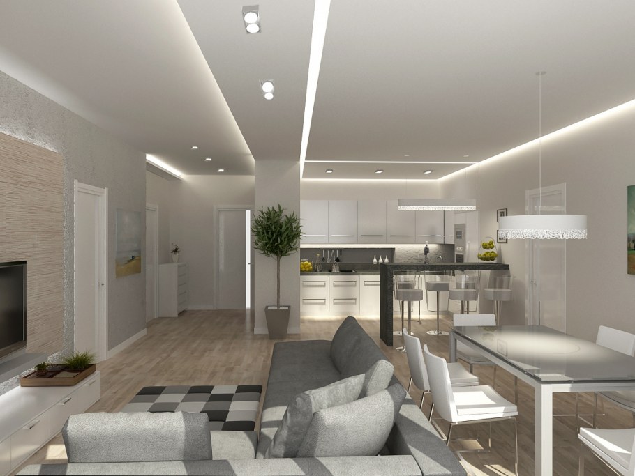 Готовые дизайнерские проекты квартир